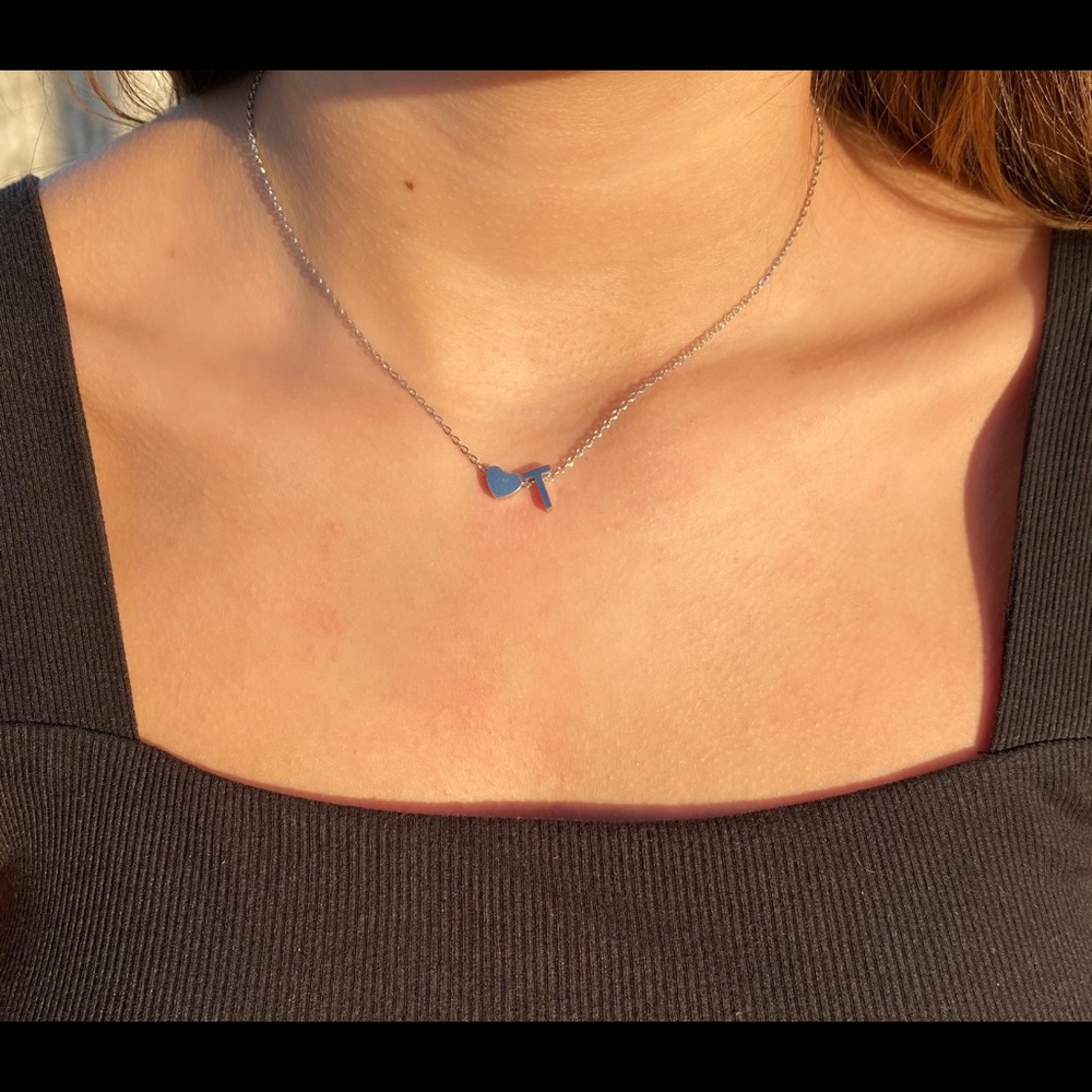 Love letter initial necklace